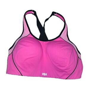 VSX sport bra 36D pink and Black Padded Sports Bra Wireless